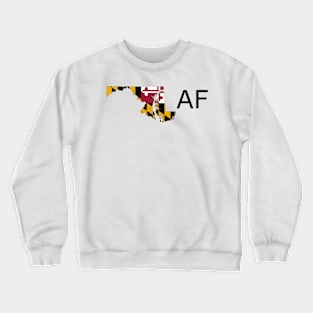 Maryland Flag State Outline AF (black) Crewneck Sweatshirt